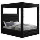Meridian Furniture Royal Velvet Queen Bed - Black - Bedroom Beds