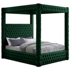 Meridian Furniture Royal Velvet Queen Bed - Green - Bedroom Beds