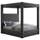 Meridian Furniture Royal Velvet Queen Bed - Grey - Bedroom Beds