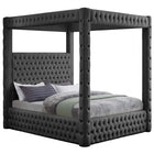 Meridian Furniture Royal Velvet King Bed - Grey - Bedroom Beds