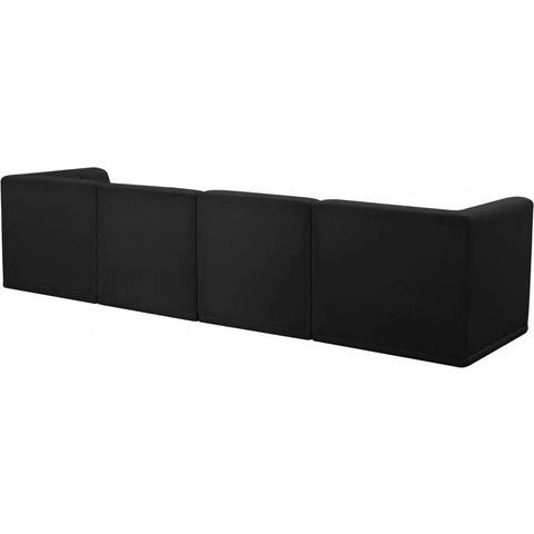 Meridian Furniture Relax Velvet Modular 128 Sofa - Black - Sofas