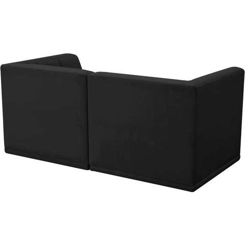 Meridian Furniture Relax Velvet Modular 68 Sofa - Black - Sofas