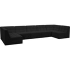 Meridian Furniture Relax Velvet Modular Sectional Sec7A - Black - Sofas