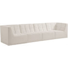 Meridian Furniture Relax Velvet Modular 128 Sofa - Cream - Sofas