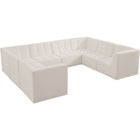 Meridian Furniture Relax Velvet Modular Sectional Sec8A - Cream - Sofas