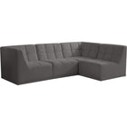 Meridian Furniture Relax Velvet Modular Sectional Sec4A - Grey - Sofas