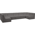Meridian Furniture Relax Velvet Modular Sectional Sec7A - Grey - Sofas