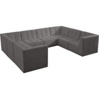 Meridian Furniture Relax Velvet Modular Sectional Sec8A - Grey - Sofas