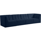 Meridian Furniture Relax Velvet Modular 128 Sofa - Navy - Sofas