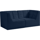 Meridian Furniture Relax Velvet Modular 68 Sofa - Navy - Sofas