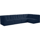 Meridian Furniture Relax Velvet Modular Sectional Sec5A - Navy - Sofas