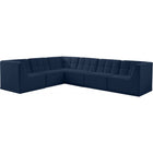 Meridian Furniture Relax Velvet Modular Sectional Sec6A - Navy - Sofas