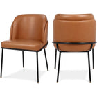 Meridian Furniture Jagger Faux Leather Dining Chair - Cognac - Dining Chairs