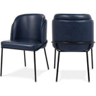 Meridian Furniture Jagger Faux Leather Dining Chair - Navy - Dining Chairs