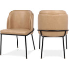 Meridian Furniture Jagger Faux Leather Dining Chair - Tan - Dining Chairs
