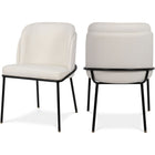 Meridian Furniture Jagger Faux Leather Dining Chair - Cream - Dining Chairs