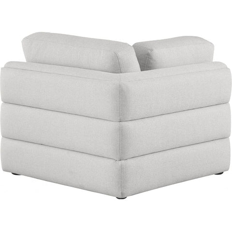 Meridian Furniture Beckham Linen Polyester Modular Corner Chair - Beige - Chairs
