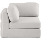 Meridian Furniture Beckham Linen Polyester Modular Corner Chair - Chairs