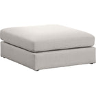 Meridian Furniture Beckham Linen Polyester Modular Ottoman - Beige - Ottomans