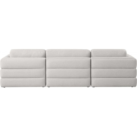 Meridian Furniture Beckham Linen Polyester Modular 114 Sofa S114A - Beige - Sofas