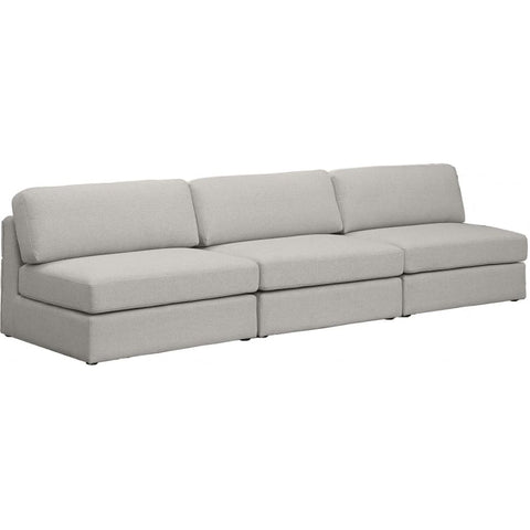 Meridian Furniture Beckham Linen Polyester Modular 114 Sofa S114B - Beige - Sofas