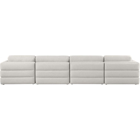 Meridian Furniture Beckham Linen Polyester Modular 152 Sofa S152A - Beige - Sofas