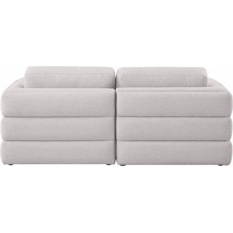 Meridian Furniture Beckham Linen Polyester Modular 76 Sofa S76A - Beige - Sofas