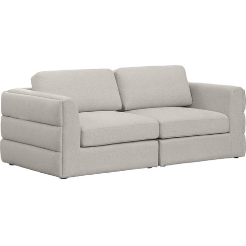 Meridian Furniture Beckham Linen Polyester Modular 76 Sofa S76A - Beige - Sofas