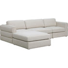 Meridian Furniture Beckham Linen Polyester Modular Sectional 4A - Sofas