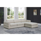 Meridian Furniture Beckham Linen Polyester Modular Sectional 4A - Sofas