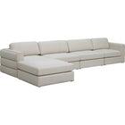 Meridian Furniture Beckham Linen Polyester Modular Sectional 5A - Sofas