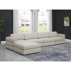 Meridian Furniture Beckham Linen Polyester Modular Sectional 5A - Sofas