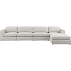 Meridian Furniture Beckham Linen Polyester Modular Sectional 5A - Sofas