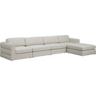Meridian Furniture Beckham Linen Polyester Modular Sectional 5A - Beige - Sofas