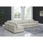 Meridian Furniture Beckham Linen Polyester Modular Sectional 5B - Sofas