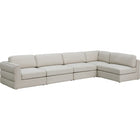 Meridian Furniture Beckham Linen Polyester Modular Sectional 5B - Beige - Sofas
