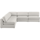 Meridian Furniture Beckham Linen Polyester Modular Sectional 5C - Sofas