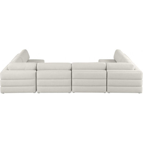 Meridian Furniture Beckham Linen Polyester Modular Sectional 6B - Beige - Sofas