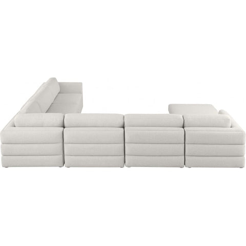 Meridian Furniture Beckham Linen Polyester Modular Sectional 7A - Beige - Sofas