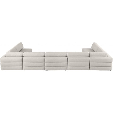 Meridian Furniture Beckham Linen Polyester Modular Sectional 7B - Beige - Sofas