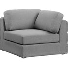 Meridian Furniture Beckham Linen Polyester Modular Corner Chair - Grey - Chairs