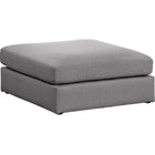 Meridian Furniture Beckham Linen Polyester Modular Ottoman - Grey - Ottomans