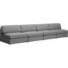 Meridian Furniture Beckham Linen Polyester Modular 152 Sofa S152B - Grey - Sofas