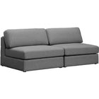 Meridian Furniture Beckham Linen Polyester Modular 76 Sofa S76B - Grey - Sofas