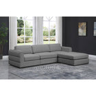 Meridian Furniture Beckham Linen Polyester Modular Sectional 4A - Sofas
