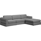 Meridian Furniture Beckham Linen Polyester Modular Sectional 4A - Grey - Sofas