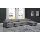 Meridian Furniture Beckham Linen Polyester Modular Sectional 5A - Sofas