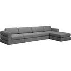 Meridian Furniture Beckham Linen Polyester Modular Sectional 5A - Grey - Sofas