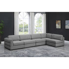 Meridian Furniture Beckham Linen Polyester Modular Sectional 5B - Sofas