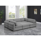 Meridian Furniture Beckham Linen Polyester Modular Sectional 6A - Sofas